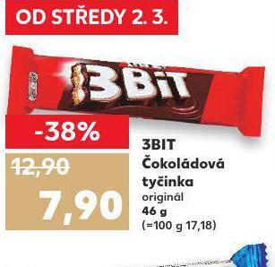 Kaufland 3bit čokoládová tyčinka nabídka