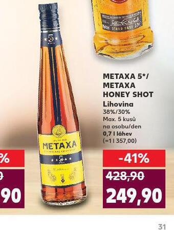 Kaufland Metaxa honey shot nabídka