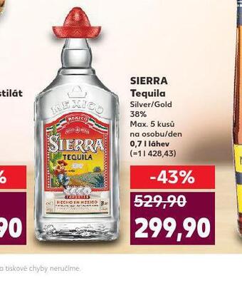 Kaufland Sierra tequila nabídka