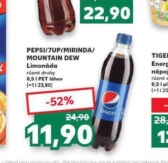 Kaufland Pepsi / 7up / mirinda / mountain dew nabídka