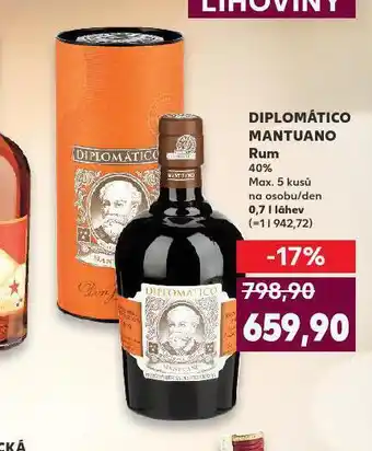 Kaufland Dplomático mantuano rum nabídka