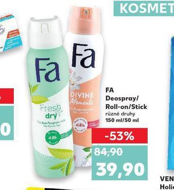 Kaufland Fa deospray / roll-on / stick nabídka