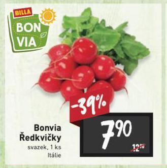 Billa Ředkvičky nabídka