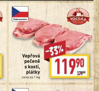 Billa Vepřová pečeně s kostí nabídka