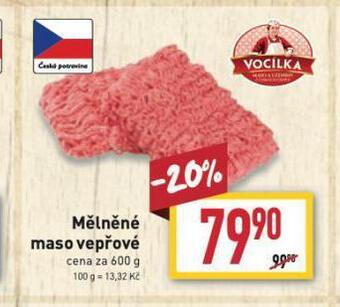 Billa Mělněné maso vepřové nabídka
