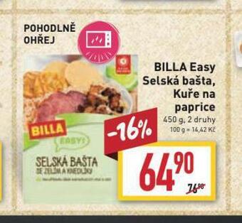 Billa Kuře na paprice nabídka