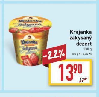 Billa Krajanka zakysaný dezert nabídka