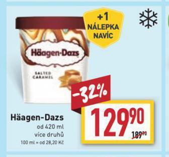 Billa Haagen-dazs zmrzlina nabídka