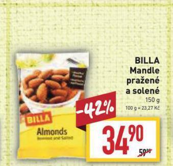 Billa Mandle pražené nabídka