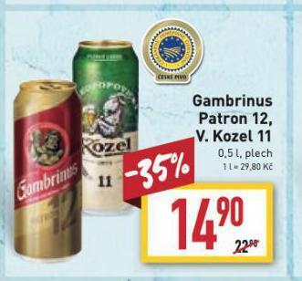 Billa Pivo velkopopovický kozel nabídka