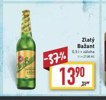 Billa Pivo zlatý bažant nabídka