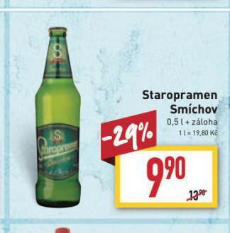 Billa Pivo staropramen nabídka