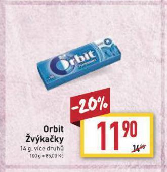 Billa Orbit žvýkačky nabídka