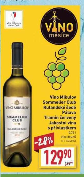 Billa Víno mikulov nabídka