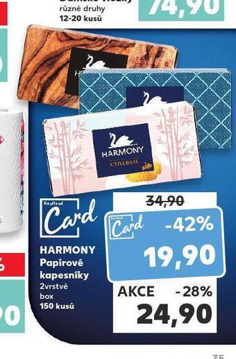 Kaufland Harmony papírové kapesníky nabídka