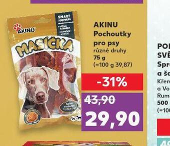 Kaufland Akinu pochoutky pro psy nabídka