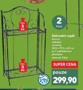 Kaufland Zahradní regál kovový nabídka