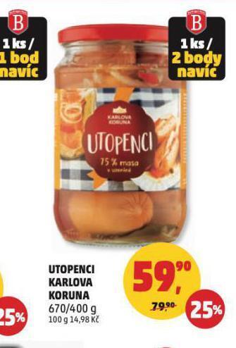 Penny Market Utopenci karlova koruna nabídka