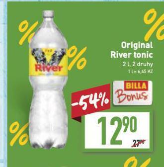 Billa Original river tonic nabídka