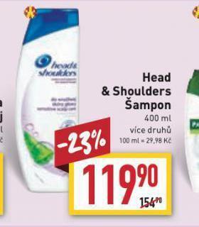 Billa Head & shoulders šampon nabídka