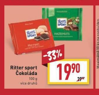 Billa Ritter sport čokoláda nabídka