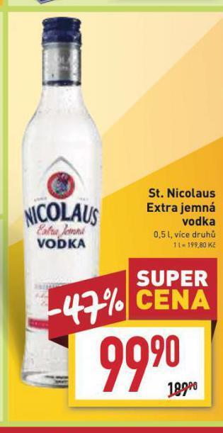 Billa St. nicolaus extra jemná vodka nabídka