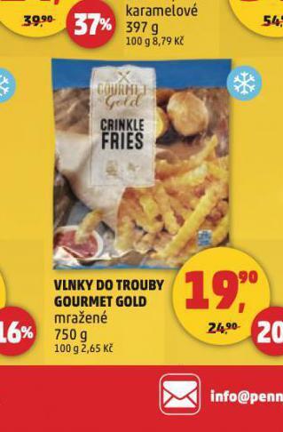 Penny Market Vlnky do trouby gourmet gold nabídka