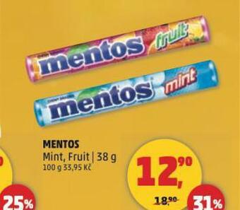 Penny Market Mentos nabídka