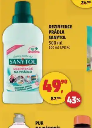 Penny Market Sanytol dezinfekce prádla nabídka