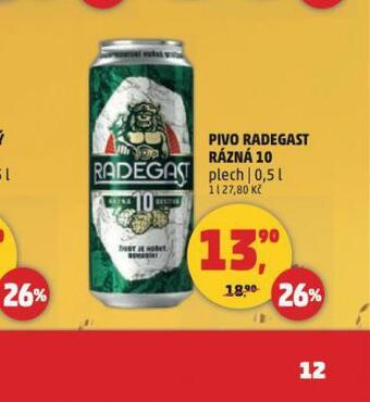 Penny Market Pivo radegast rázná 10 nabídka