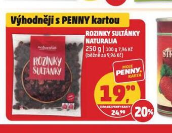Penny Market Rozinky sultánky naturalia nabídka