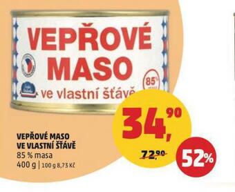 Penny Market Vepřové maso ve vlastní šťávě nabídka