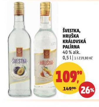 Penny Market Švetska, hruška královská palírna nabídka