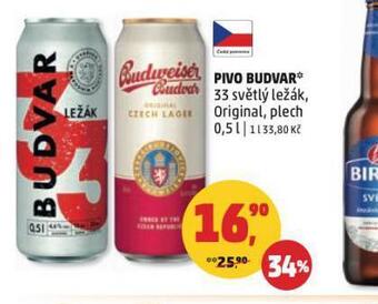 Penny Market Pivo budweiser budvar original nabídka