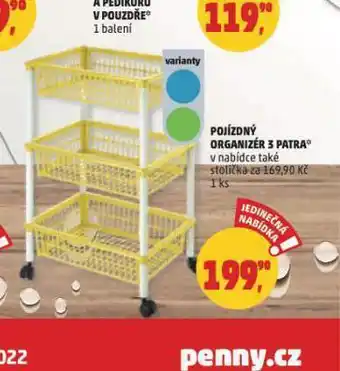 Penny Market Pojízdný organizér 3 patra nabídka