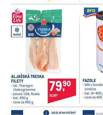 Makro Aljašská treska filety nabídka