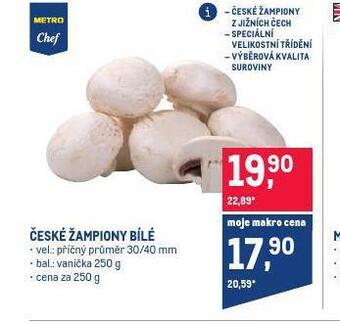 Makro České žampiony bílé nabídka