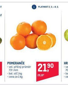 Makro Pomeranče nabídka