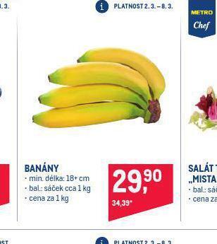 Makro Banány nabídka