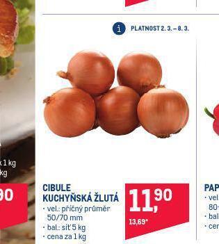 Makro Cibule kuchyňská žlutá nabídka