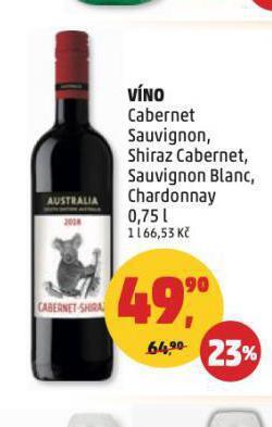 Víno shiraz cabernet