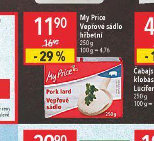Globus Vepřové sádlo hřbetní nabídka