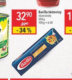 Globus Barilla těstoviny nabídka