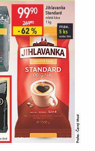 Globus Jihlavanka standard mletá káva nabídka