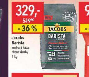 Globus Jacobs barista zrnková káva nabídka