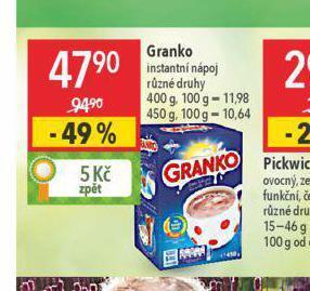 Globus Granko instantní nápoj nabídka