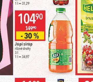 Globus Jupí sirup nabídka