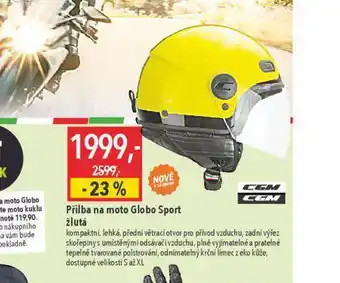 Globus Přilba na moto globo sport žlutá nabídka