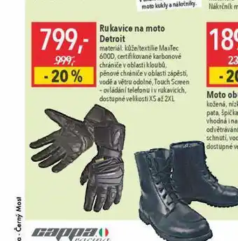 Globus Rukavice na moto detroit nabídka