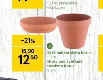 Tesco Miska pod květináč terakota natur nabídka